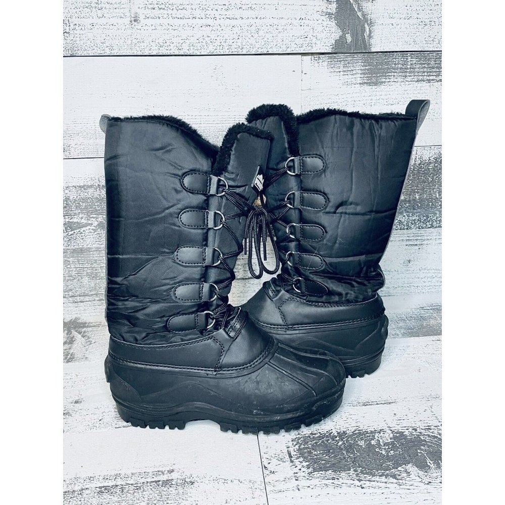 Polar Brand Womens Boots Size 8 Winter Snow Boot Insulated EU 39 Black